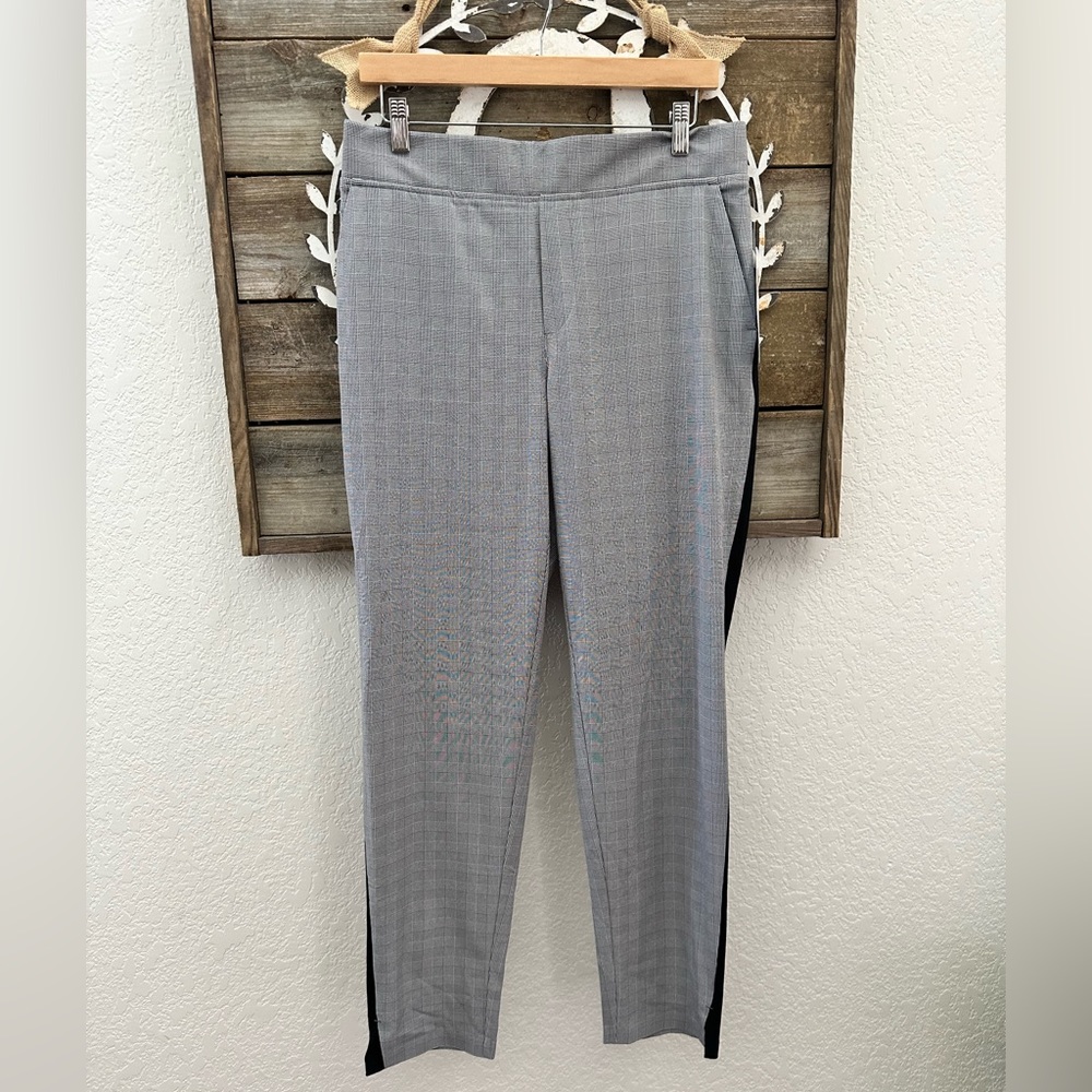 Athleta Brooklyn ankle pant black plaid pants ladies 10 Tall‎ NWT